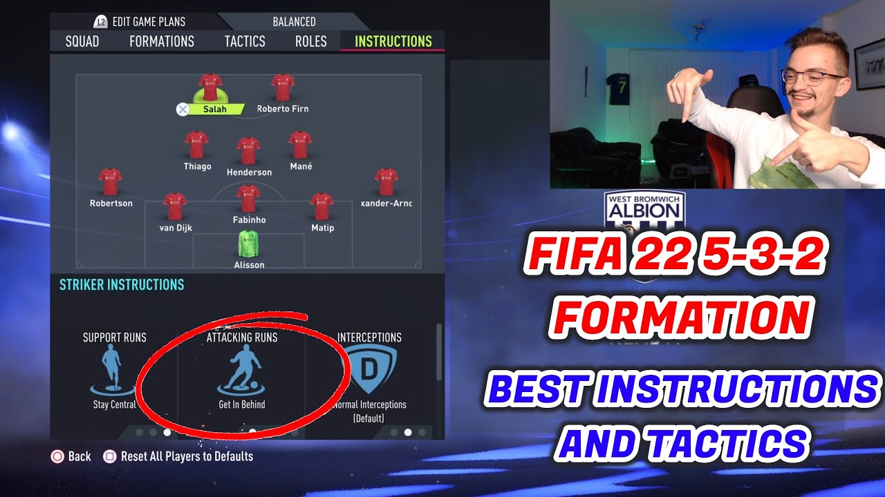 FIFA 22 - THE MOST OVERPOWERED FORMATION 5-3-2 TUTORIAL BEST TACTICS & INSTRUCTIONS HOW TO PLAY 532