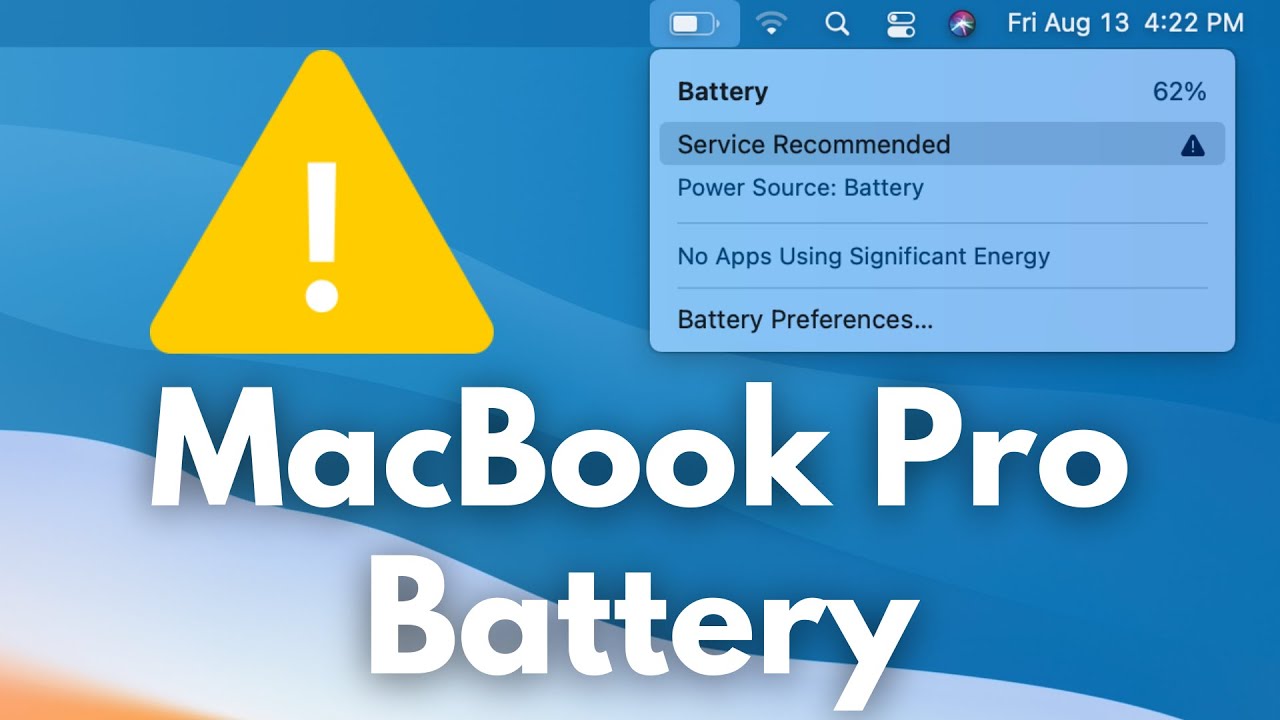 MacBook Pro TouchBar Battery Replacement | Fix Service Battery Warning ...