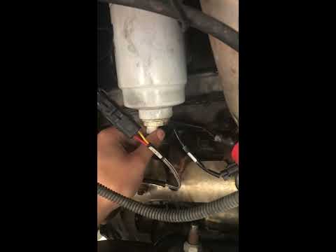 Duramax water in fuel sensor - YouTube