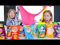 Папа УСТРОИЛ СЛАЙМ LAYS ЧЕЛЛЕНДЖ! Что ВНУТРИ У кого ЛУЧШИЙ СЛАЙМ? У Мамы или Миланы!