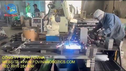 robot OTC FD-B6 hàn xe nâng