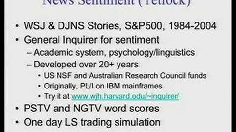 If You Had Everything Computationally Where Would You Put it, Financially?