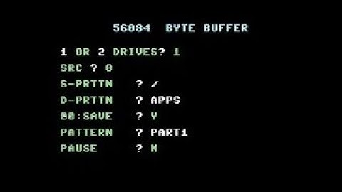 Copy Files Between Partitions - C128 & 1581 Drive