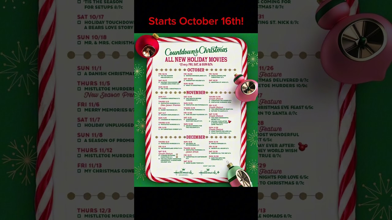 Hallmark's 2026 Countdown to Christmas Movie lineup