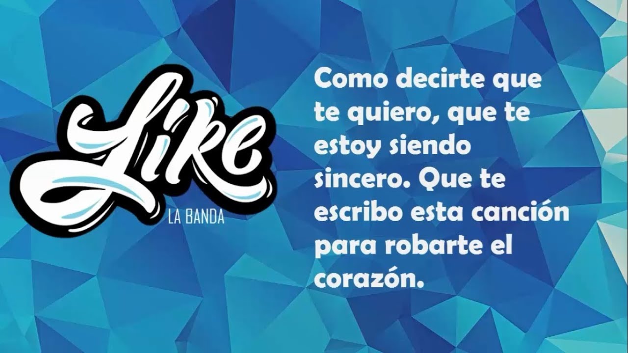 Like - Cómo Decirte Que Te Quiero - [Audio Oficial] - (Letra) - YouTube