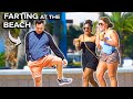 Funny fart prank at the beach eye contact was made