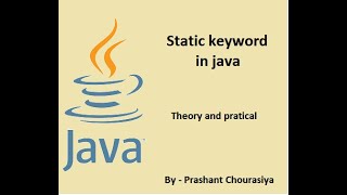 Static keyword in java in hindi