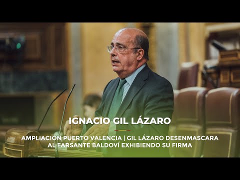 AMPLIACIÓN PUERTO VALENCIA | Gil Lázaro desenmascara al farsante Baldoví exhibiendo su firma