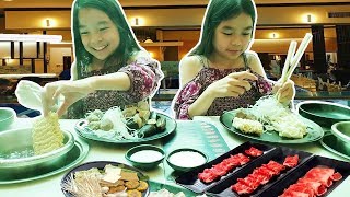 HOT POT SHABU ZONE [No Talking] MUKBANG | Tran Twins screenshot 4