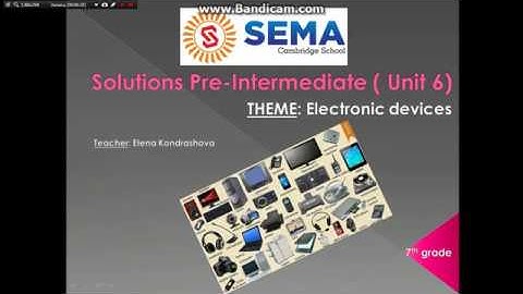 Electronic devices unit 6 (Solutions pre-intermediate)