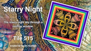Starry Night - Sanntangle Tile 515