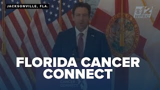 Governor Ron DeSantis and First Lady Casey DeSantis speak in Jacksonville