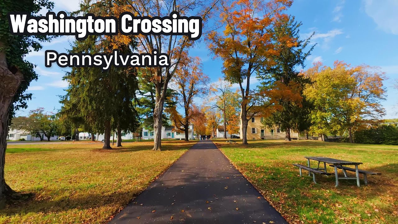 Historic Washington Crossing Pennsylvania - USA | Fall Colors Walking Tour