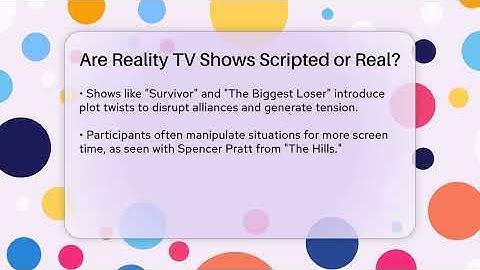 Are Reality TV Shows Scripted or Real? | The Reality Radar