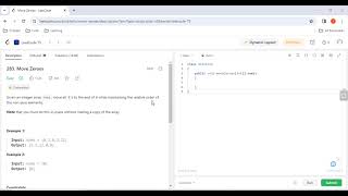 283. Move Zeroes | Leetcode | Arrays | Fundamentals