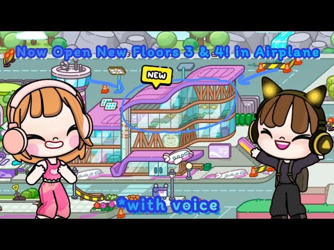 Now Opened New Floors 3 & 4 in Airplane *with voice* | Pazu | Avatar World | Toca JassielChannel |