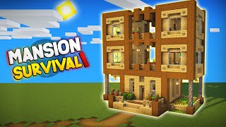 MINECRAFT: COMO HACER UNA INCREIBLE Y EPICA MANSION SURVIVAL CON CULTIVOS! | TIENES QUE HACERLA 😎