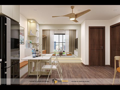 PHÒNG KHÁCH PHONG CÁCH NHẬT BẢN - Dự án Thăng Long Capital - New Homes thiết kế và thi công nội thất