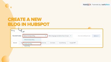 How to create a new blog in HubSpot