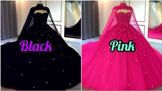 Black 🖤 VS Pink 💖 dress 👗 / nails 💅/ purse 👛 / heels 👠 / earrings 💕etc.