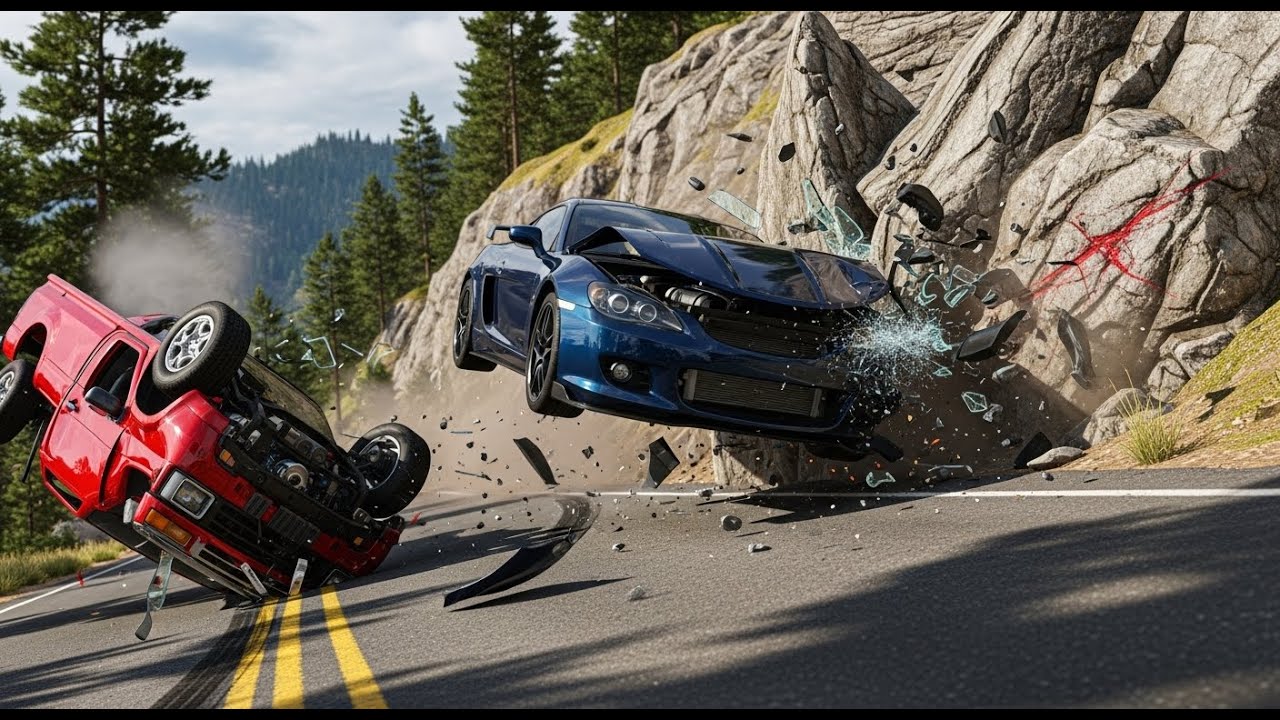 Full Throttle Downhill Crash – These Cars Had No Way to Survive | BeamNG.drive