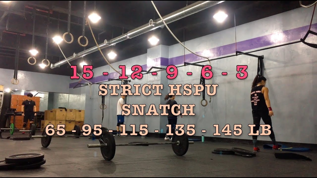 crossfit WOD Strict HSPU/ Snatch YouTube
