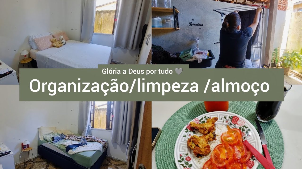 VLOG DE HOJE /ORGANIZAÇÃO NA CASA /QUARTO LIMPINHO/FIZ ALMOÇO RÁPIDO 