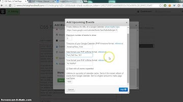 "Upcoming Events" Add-on for Concrete5 - Overview