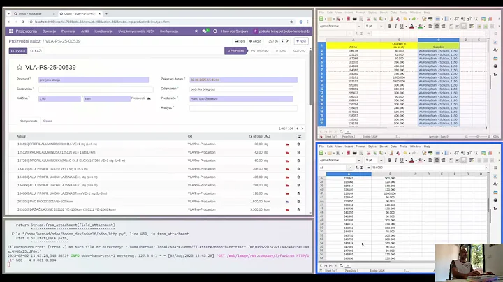 Odoo Manufacturing Order XLSX Import