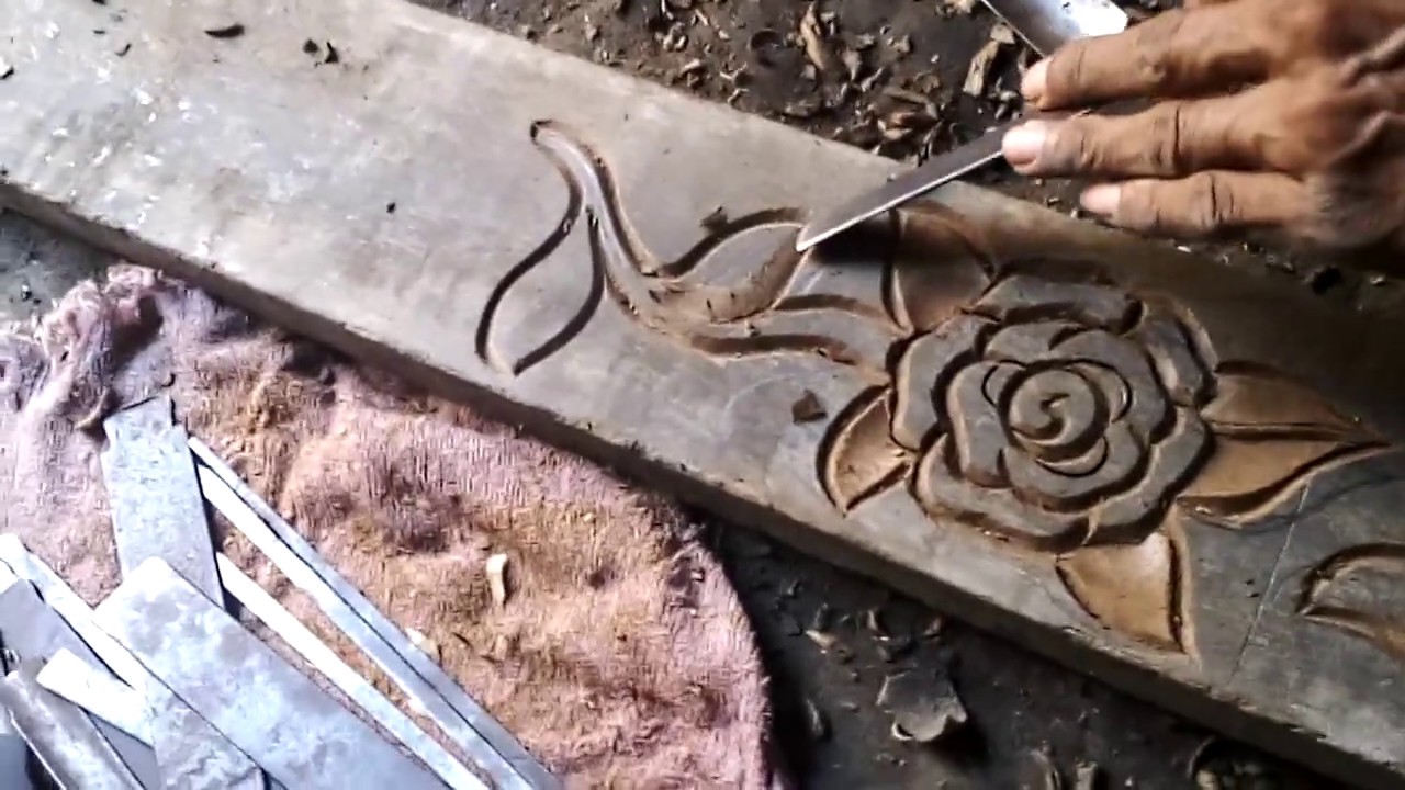cara praktis mengukir  bunga mawar pos352 YouTube