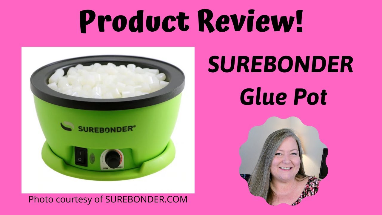 Surebonder Electric Hot Glue Skillet Adjustable Temperature 225-400 F 5-1/4  Diameter 1-in Depth Dip Crafts Directly Into Pot of Hot Glue (803)