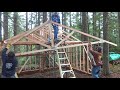 Setting trusses for the carport at Ranger Headquarters Setting trusses for the carport at Ranger Headquarters