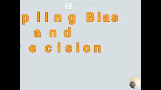 Chapter 7: Sample Size and Bias