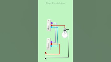 Two Way Switch Wiring Diagram for One Bulb | #shots #electrical