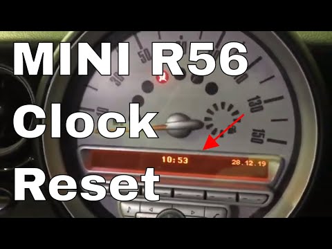 Mini Cooper S R56 R57 Clock Reset. Set the clock time. Change the clock. Set the clock