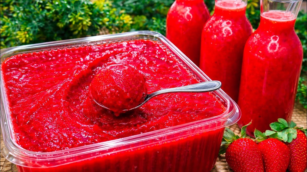 يستاهل التريند 🔴 معلقة وحبه ميه دوبيه وقدميه🍓اوعى تفرزيها ❌بفكرة عبقرية❗عصير الفراولة المركز لرمضان