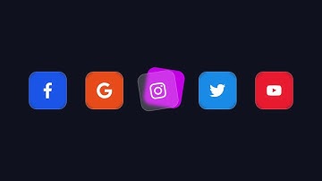 Glass Social Media Buttons HTML CSS