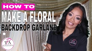 Easy Floral Garland for Backdrop using pool. Noodles DIY