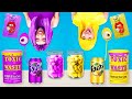 EATING ONLY ONE COLOR FOOD FOR 24 HOURS! Last To STOP Eating | PURPLE VS YELLOW Food by Kaboom!