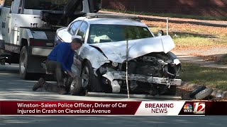 Winston-Salem police officer involved in crash; 2 people injured