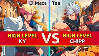 GGST ▰ El Maza | Dany (Ky) vs Tee (Chipp). High Level Gameplay