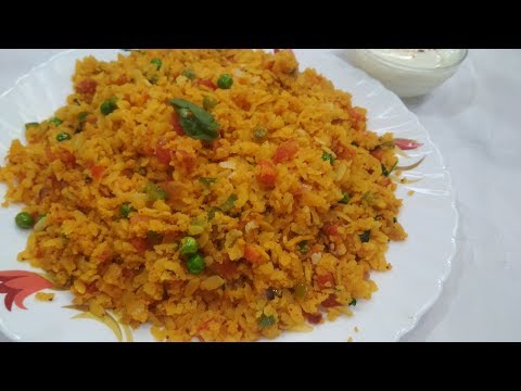 Vegetable poha | Quick and tasty Vegetable Poha