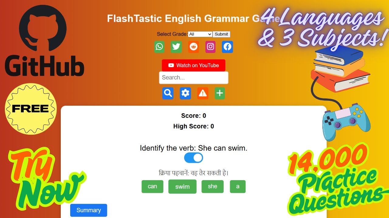 Biology FlashTastic Edugame made for India school kids