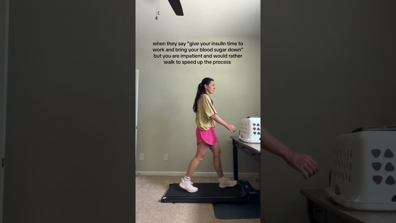 My walking pad and my blood sugar are a package deal #type1diabetes #diabetes #bloodsugar #t1d