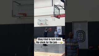 Shaq’s dunk attempt didn’t go as planned 😅