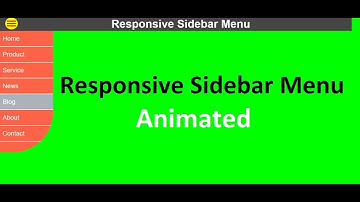 Responsive Navigation Sidebar Menu with Css and jquery