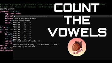 FORTRAN │ Count the vowels in a word