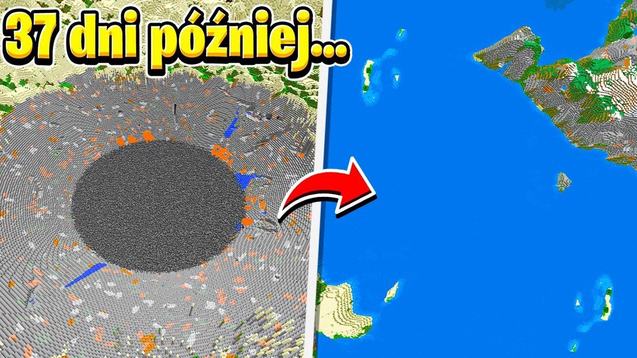 ZALALIŚMY WODĄ CAŁY OCEAN po 37 DNIACH w Minecraft! (1000 godzin)