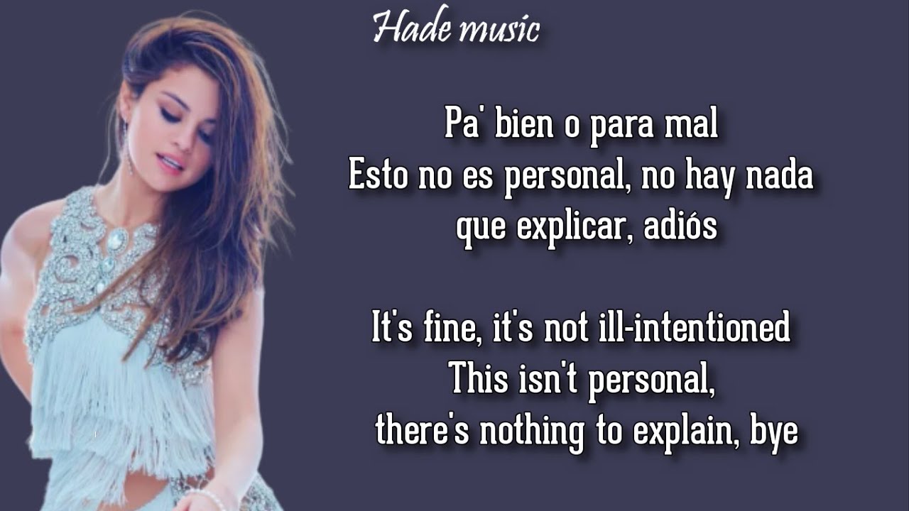 Selena Gomez Adiós (English Translation) (Letra/Lyrics) YouTube