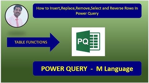 Power Query | M Language | How to Insert,Replace,Remove,Select and Reverse Rows In Power Query